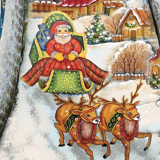 Long-awaited Courier Santa with Owl Hand-Painted WOODCARVED Masterpiece by G. DeBrekht - Christmas Decor - 821815 - SPECIAL ORDER *** PRE-ORDER - Handmade Just for You! ***