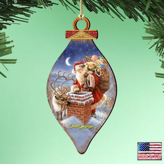 Faithful Friends Santa Wooden Ornaments by Gelsinger - Christmas Santa Snowman Decor - 8041050-0105