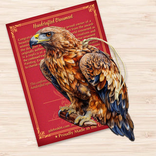 Alaskan Golden Eagle Wooden Ornaments by G.Debrekht - Wildlife Holiday Decor - 8710101-5