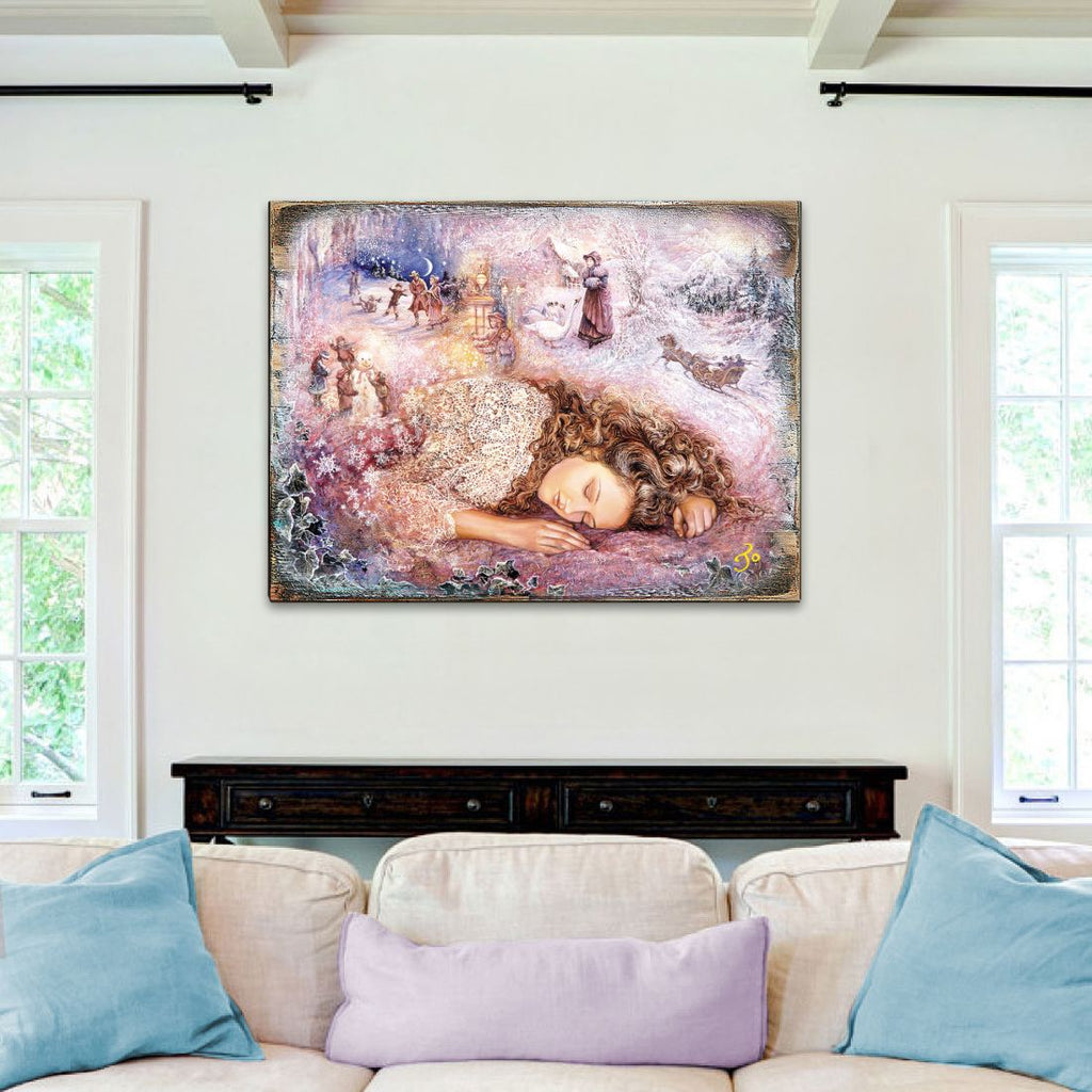 Winter Dream Fantasy Wooden Wall Art by Josephine Wall - Fantasy Decor - 852147-JW