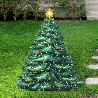 Christmas Tree Outdoor Indoor Decor Wooden Christmas Decoration by G. Debrekht Christmas Decor - 8191500F