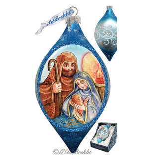 Nativity Drop Glass Ornament by G. DeBrekht - Nativity Holiday Decor - 757-021