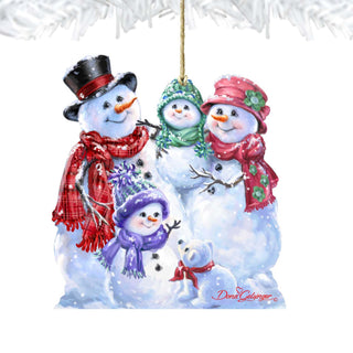 Snowflake Family Wooden Ornaments by Gelsinger - Nativity Holiday Decor - 8161018-1540