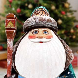 Bison's Family Santa Hand-Painted WOODCARVED Masterpiece Figurine by G. DeBrekht - Christmas Decor - 8201025