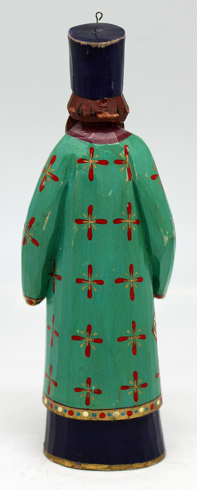 One-of-a-Kind Man with a Bible WOODCARVED Handpainted Figurine 7.5