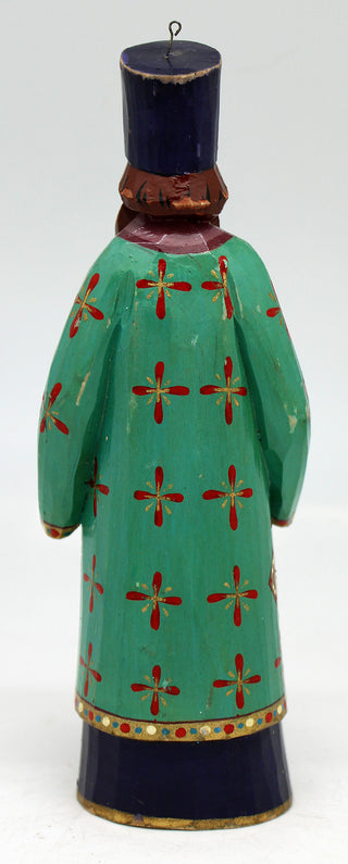 One-of-a-Kind Man with a Bible WOODCARVED Handpainted Figurine 7.5