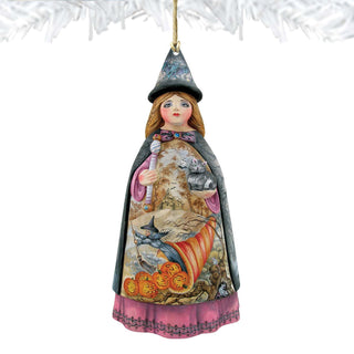 Halloween Witch Wooden Ornaments by G. DeBrekht - Thanksgiving Halloween Decor - 8114170