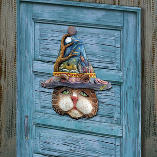 Halloween Eve Cat Halloween Door Decor by G. DeBrekht - Thanksgiving Halloween Decor - 8161039H