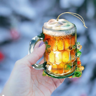 Irish Beer Mug Wooden Ornaments by G. DeBrekht Celtic St Patrick Decor - 8652775