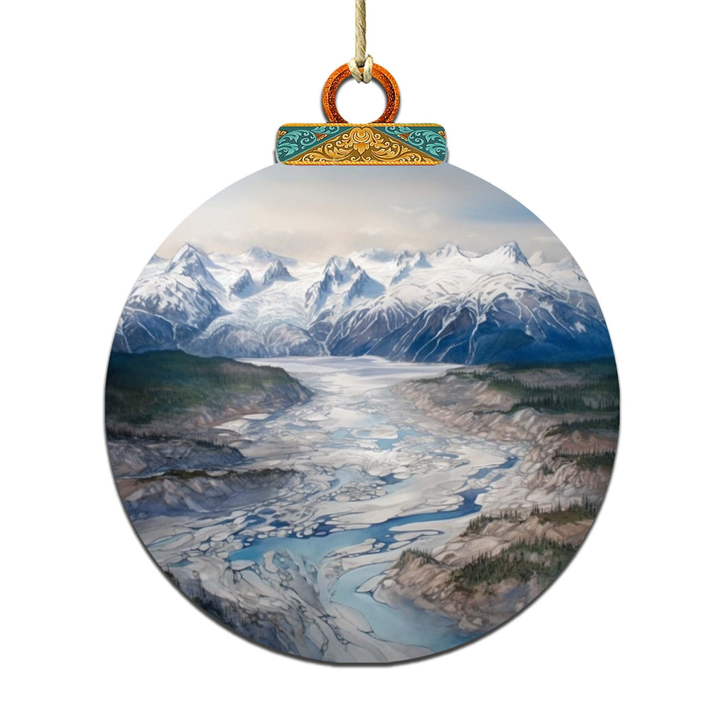 Alaskan Wilderness Symphony Wooden Ornaments by G.Debrekht - Wildlife Holiday Decor - 870057