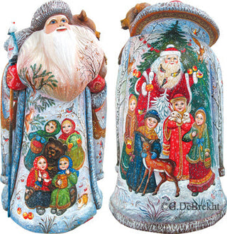 All That Fun Santa extra-large, Hand-Painted WOODCARVED Figurine L291202 by G. DeBrekht - SPECIAL ORDER *** PRE-ORDER - Handmade Just for You! ***