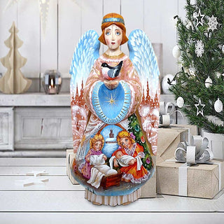 Celestial Butterfly Angel Hand-Painted WOODCARVED Masterpiece by G. DeBrekht - Nativity Holiday Decor - 251151