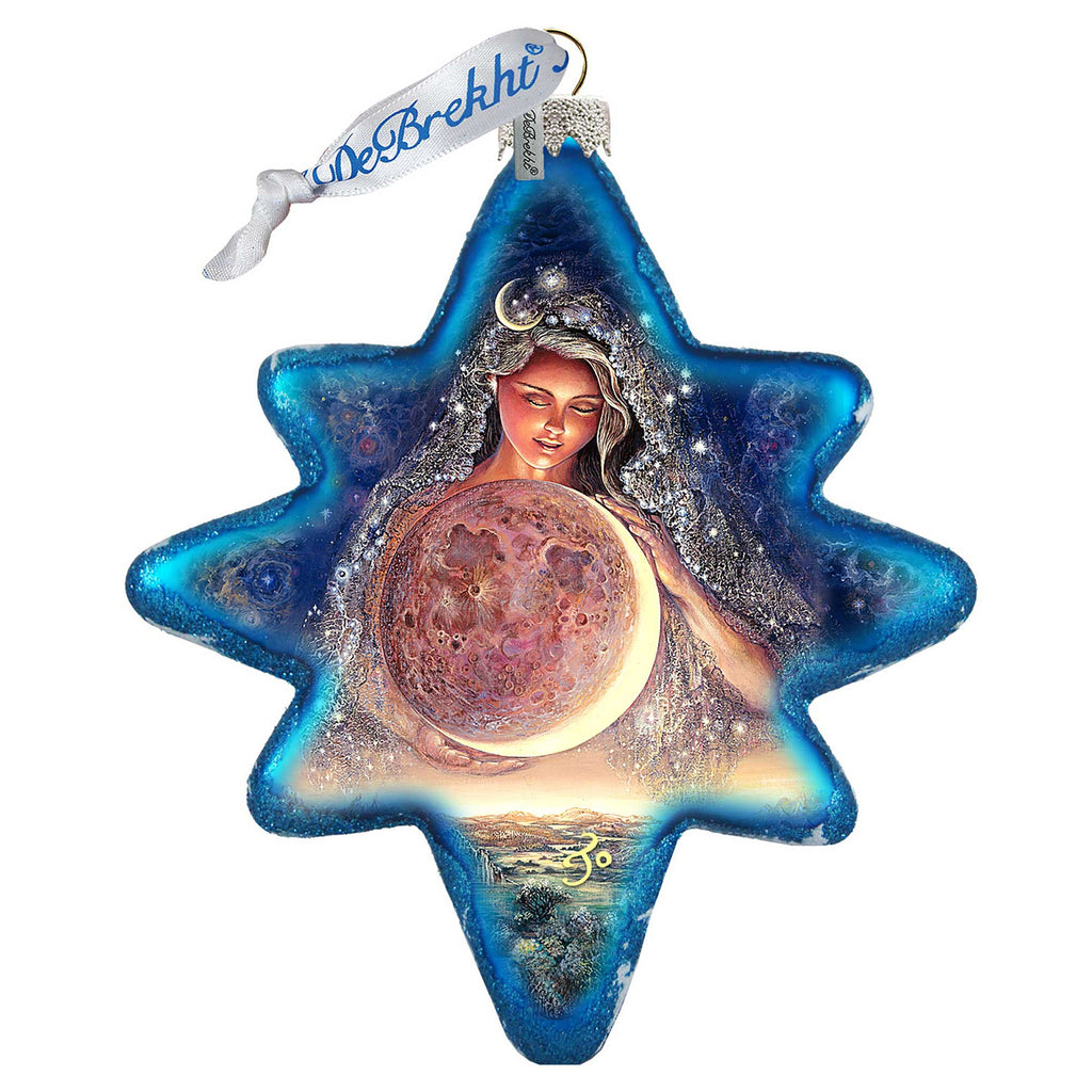 Moon Goddess Glass Ornament by Josephine Wall - Christmas Decor - 755-406-JW