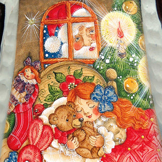 Santa Christmas Night Hand-Painted WOODCARVED Masterpiece by G. DeBrekht - Christmas Decor - 821551