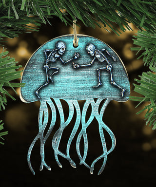 Halloween Skeletons Jellyfish Wooden Ornaments - Thanksgiving Halloween Decor - 8199513-2