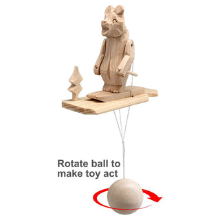 Skier Bear Animated Spinning Old-World Decoration by Designocracy - Wildlife Holiday Decor - 191000-09