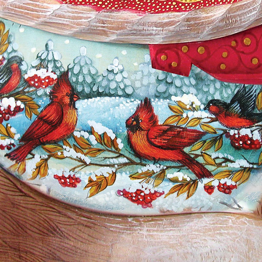 Majestic Winter Moose Santa Hand-Painted WOODCARVED Masterpiece by G. DeBrekht - Christmas Decor - 216311 - SPECIAL ORDER *** PRE-ORDER - Handmade Just for You! ***