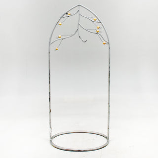 Metal Ornament Holder Stand with Wooden Beads - 13.5 Inches Tall - Christmas Ornament Display by G. Debrekht Limited Quantity Available