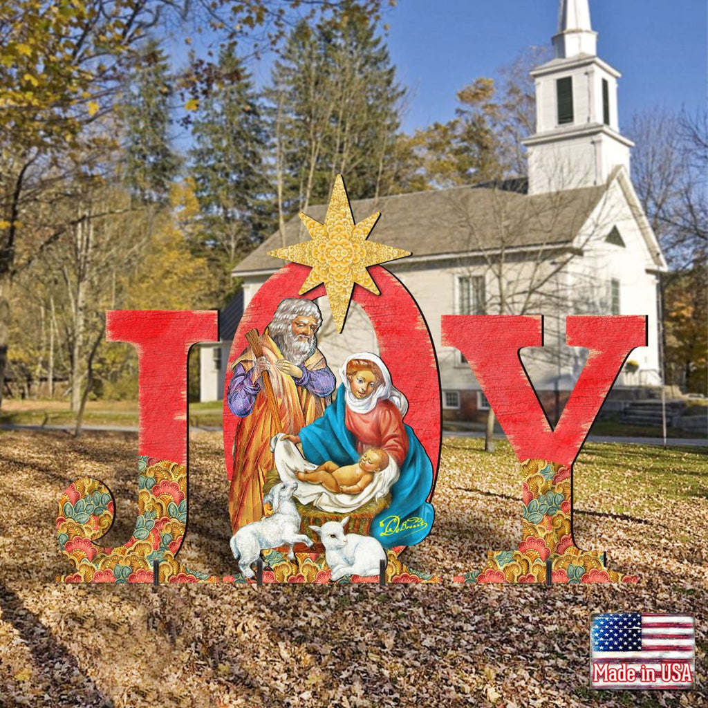 Joy Regal Outdoor Nativity Set by G. DeBrekht - Nativity Holiday Decor - 8121456F-S3M