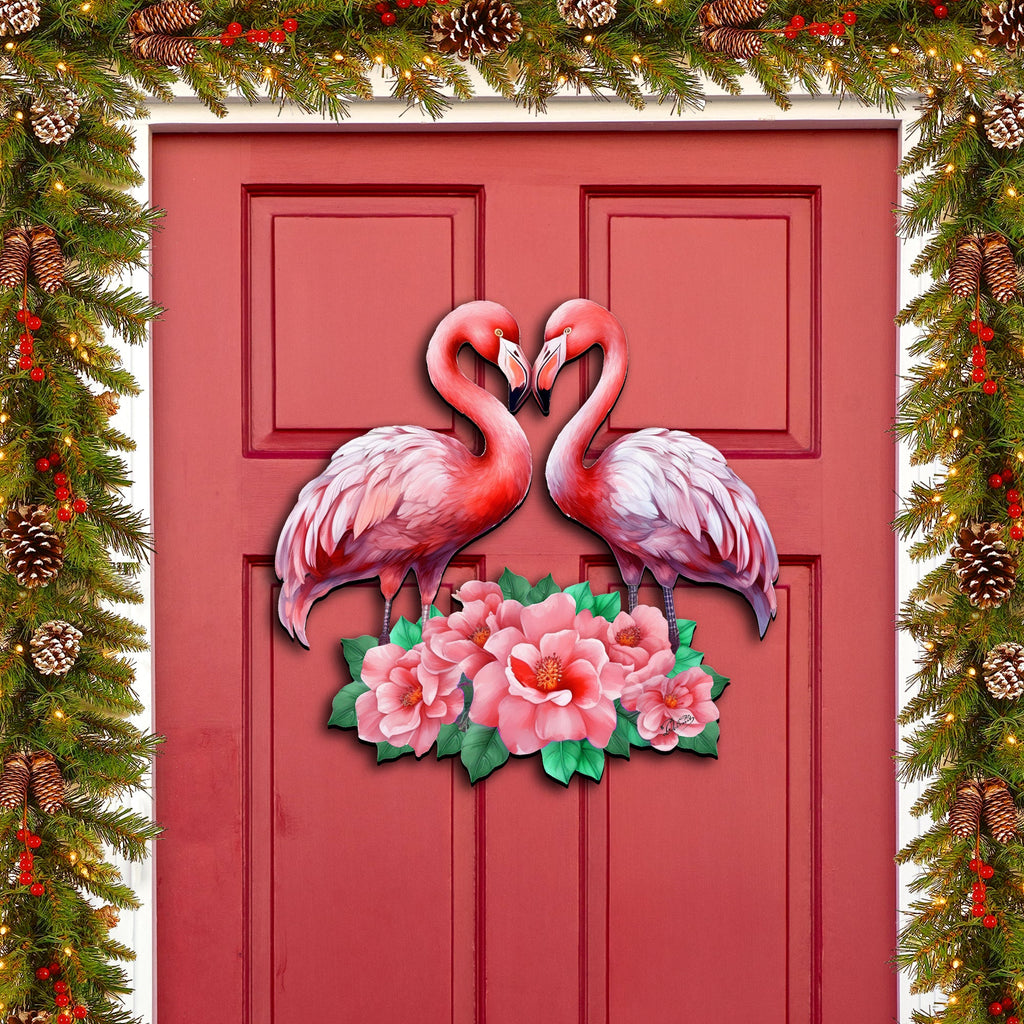 Flamingos Love Holiday Door Decor by G. Debrekht - Love Kids Family Decor - 8611039H