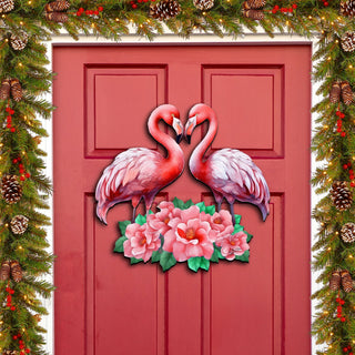 Flamingos Love Holiday Door Decor by G. Debrekht - Love Kids Family Decor - 8611039H