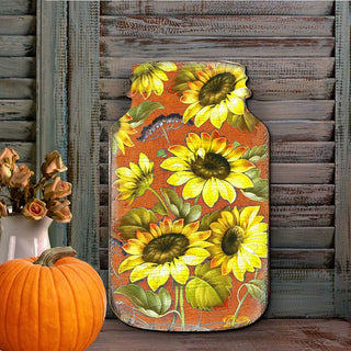 Sunflower Mason Jar Halloween Door Decor by G. DeBrekht - Thanksgiving Halloween Decor - 8158906H