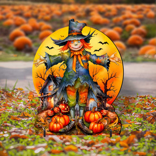 Halloween Scarecrow Freestanding Decor - Halloween Outdoor Decor by G. Debrekht - Halloween Decor- 8652798F