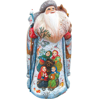 All That Fun Santa extra-large, Hand-Painted WOODCARVED Figurine L291202 by G. DeBrekht - SPECIAL ORDER *** PRE-ORDER - Handmade Just for You! ***