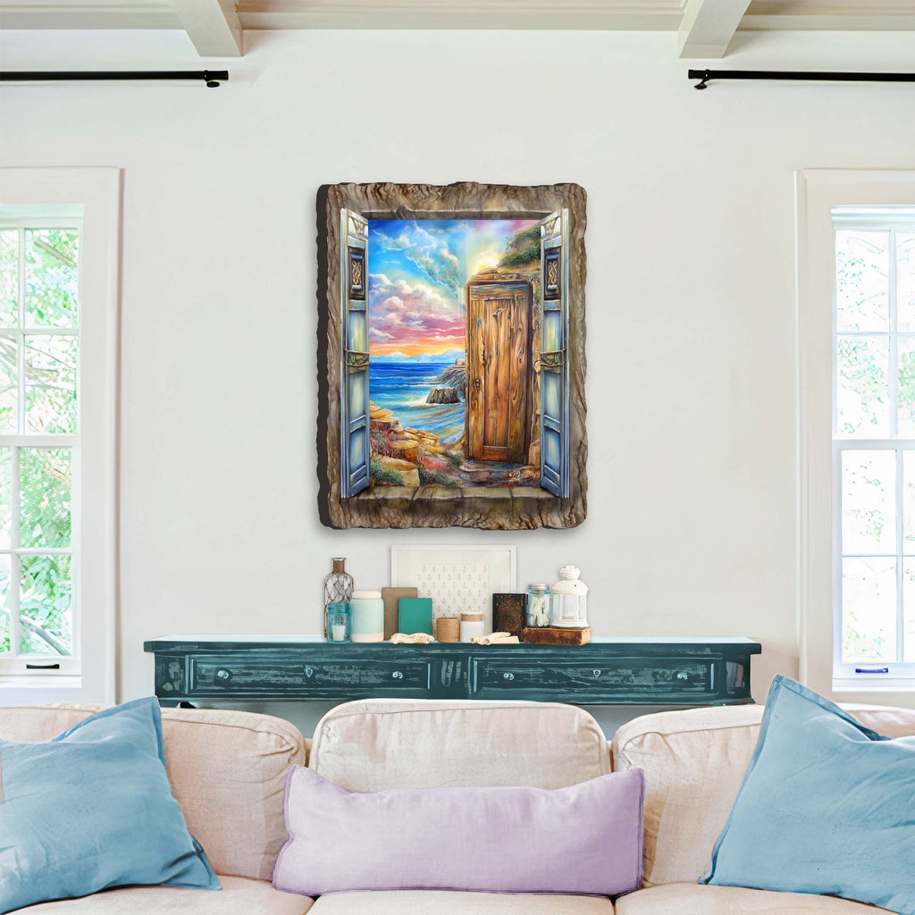 Coastal Serenity Window Wall Art by G. DeBrekht Coastal Decor - 8492106W