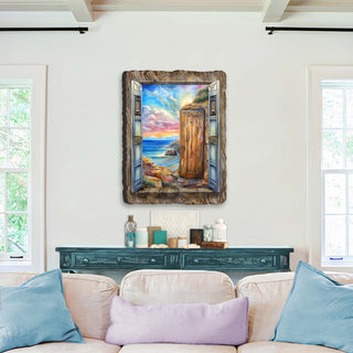 Coastal Serenity Window Wall Art by G. DeBrekht Coastal Decor - 8492106W