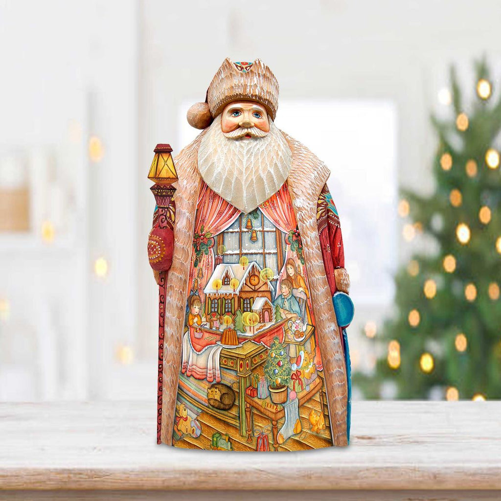 Family Christmas Night Hand-Painted WOODCARVED Masterpiece by G. DeBrekht - Christmas Decor - 210226SE