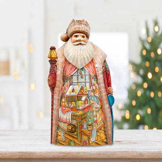 Family Christmas Night Hand-Painted WOODCARVED Masterpiece by G. DeBrekht - Christmas Decor - 210226SE