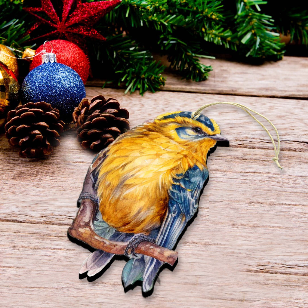 Alaskan Forest Bird Wooden Ornaments by G.Debrekht - Wildlife Holiday Decor - 8710005-4
