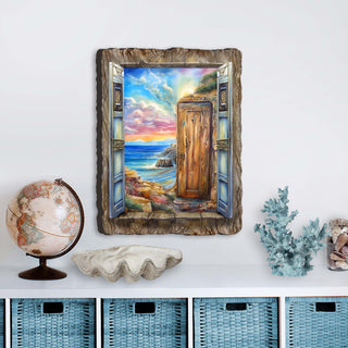 Coastal Serenity Window Wall Art by G. DeBrekht Coastal Decor - 8492106W
