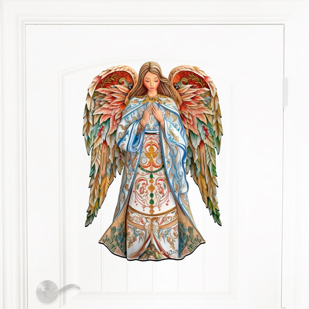 Elegant Angel of Hope Holiday Door Decor by G. Debrekht - Nativity Holiday Decor - 8611073H