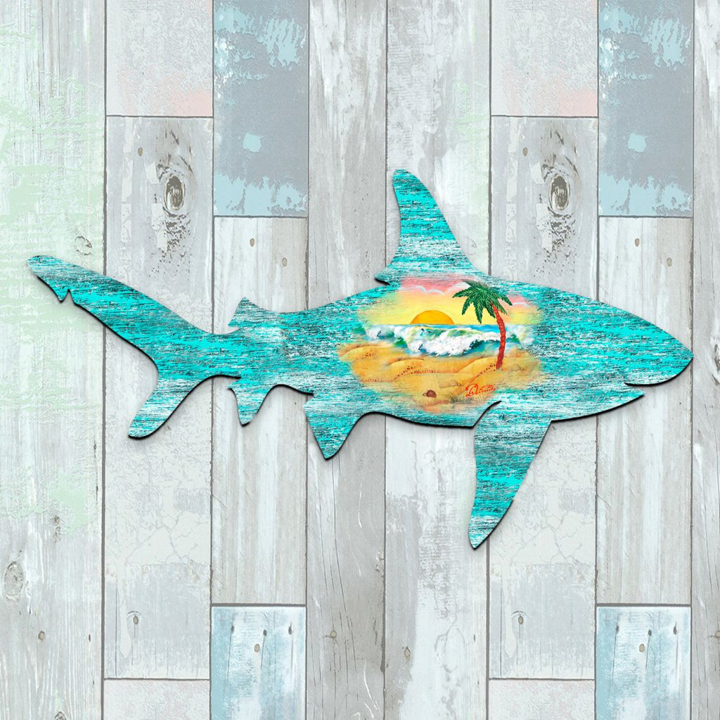 Shark Coastal Door Decor by G. DeBrekht - Coastal Holiday Decor - 8198515H
