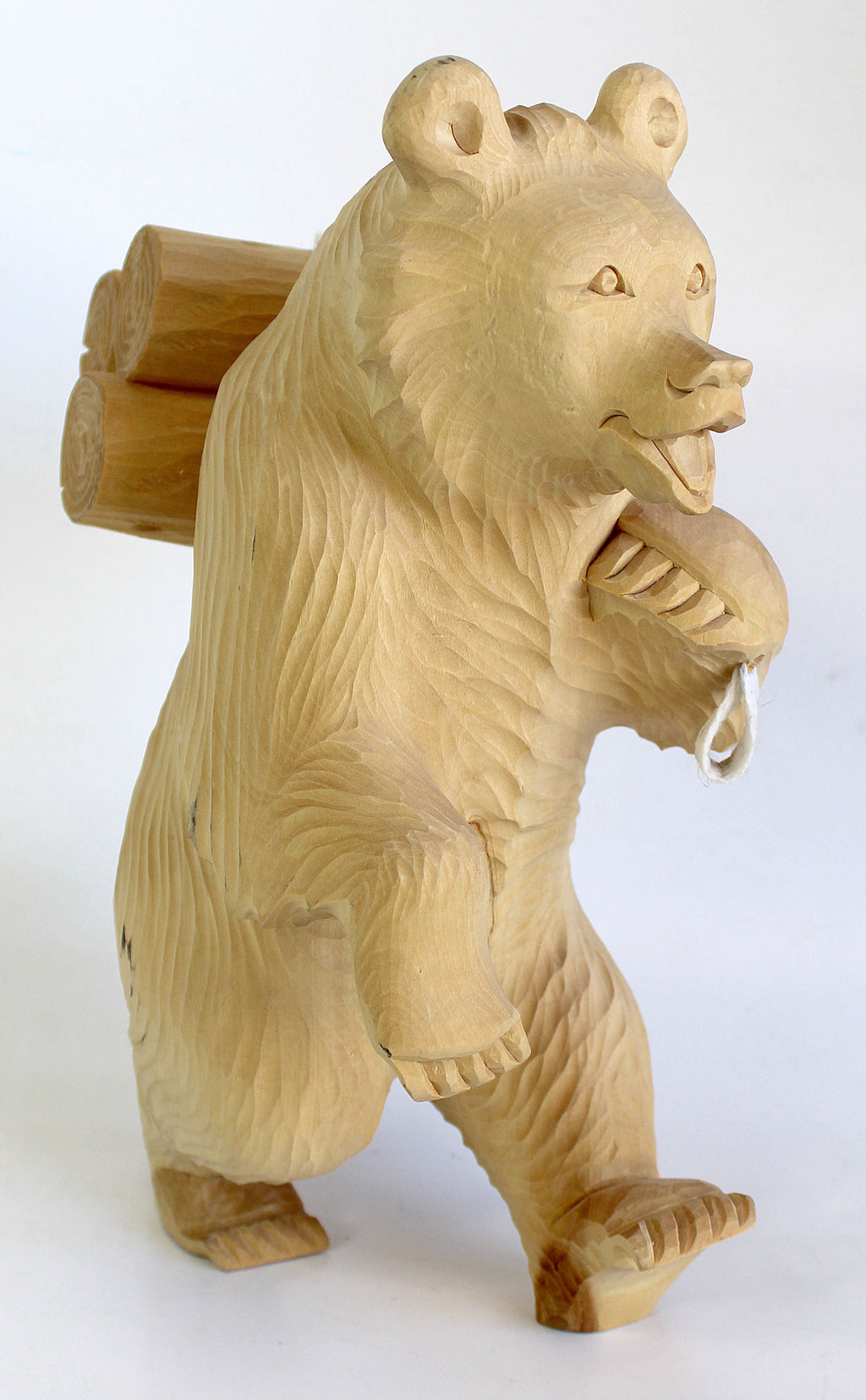 One-of-a-Kind Bear with Woods Wood Carved Figurine 10