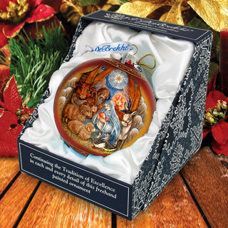 Classical Nativity Glass Ornament by G. DeBrekht - Nativity Holiday Decor - 73371