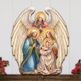 Nativity with Angel Holiday Door Decor by G. Debrekht - Christmas Decor - 8611056H