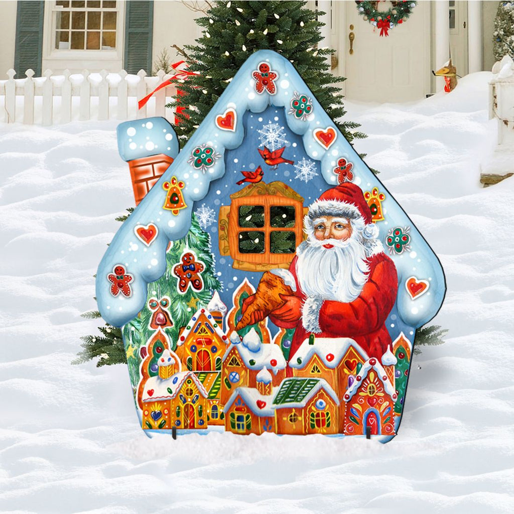 Santa Gingerbread House Life Size Outdoor Holiday Decor by G. DeBrekht - Christmas Decor - 81529214F-XXLG