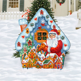 Santa Gingerbread House Life Size Outdoor Holiday Decor by G. DeBrekht - Christmas Decor - 81529214F-XXLG