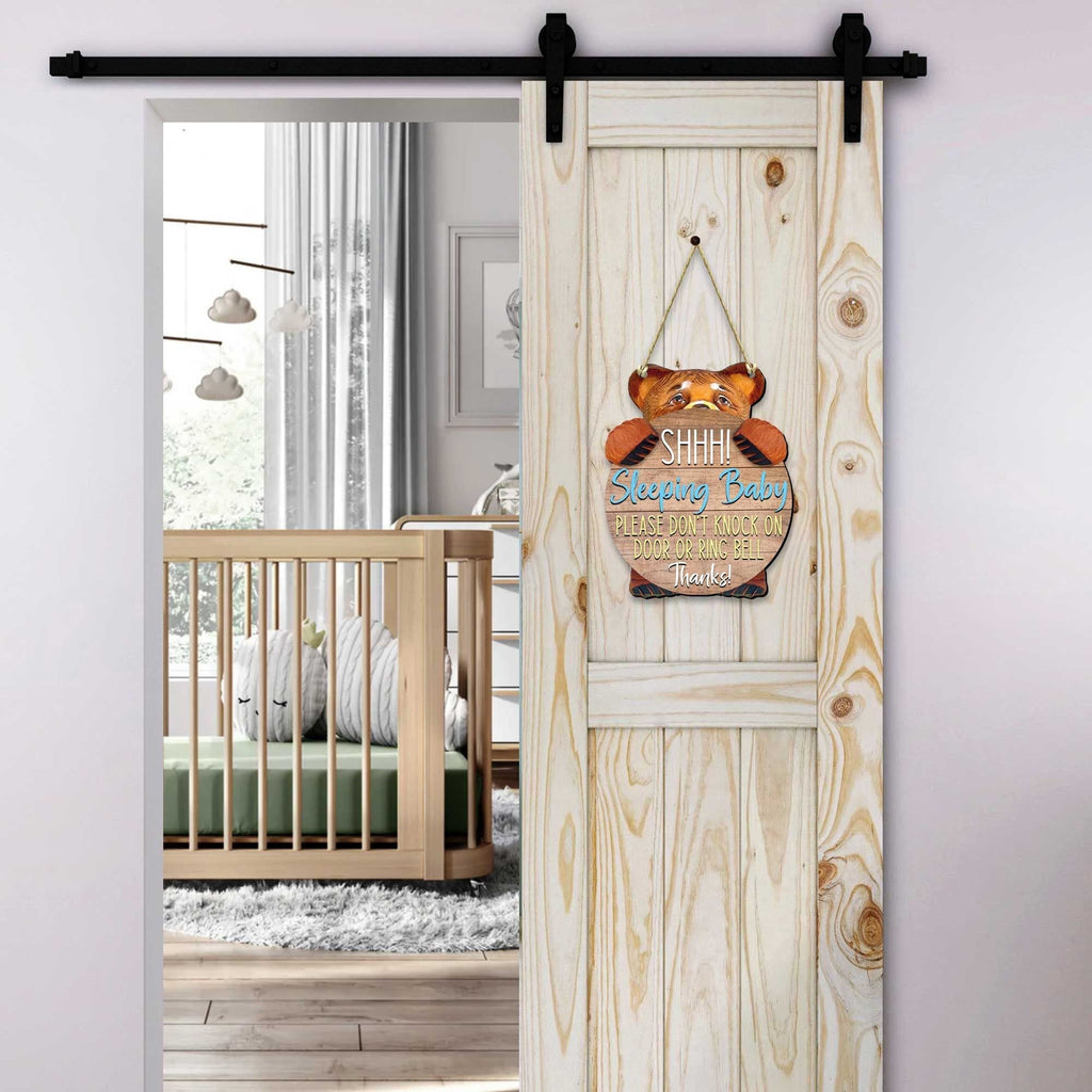 Baby Sleeping Sign for Front Door - Do Not Knock or Ring Doorbell Sign - Don't Disturb sign - Baby Shower Gift 961041