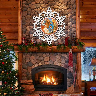 Nativity Snowflake Nativity Door Decor by G. DeBrekht - Nativity Holiday Decor - 8141152H