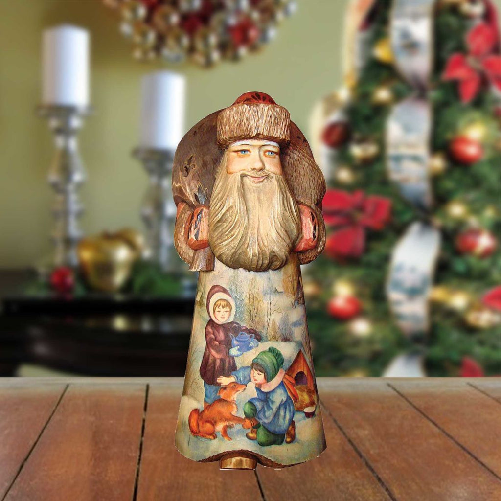 Making Friends Santa Hand-Painted WOODCARVED Masterpiece by G. DeBrekht - Christmas Decor - 291718 *** PRE-ORDER - Handmade Just for You! ***