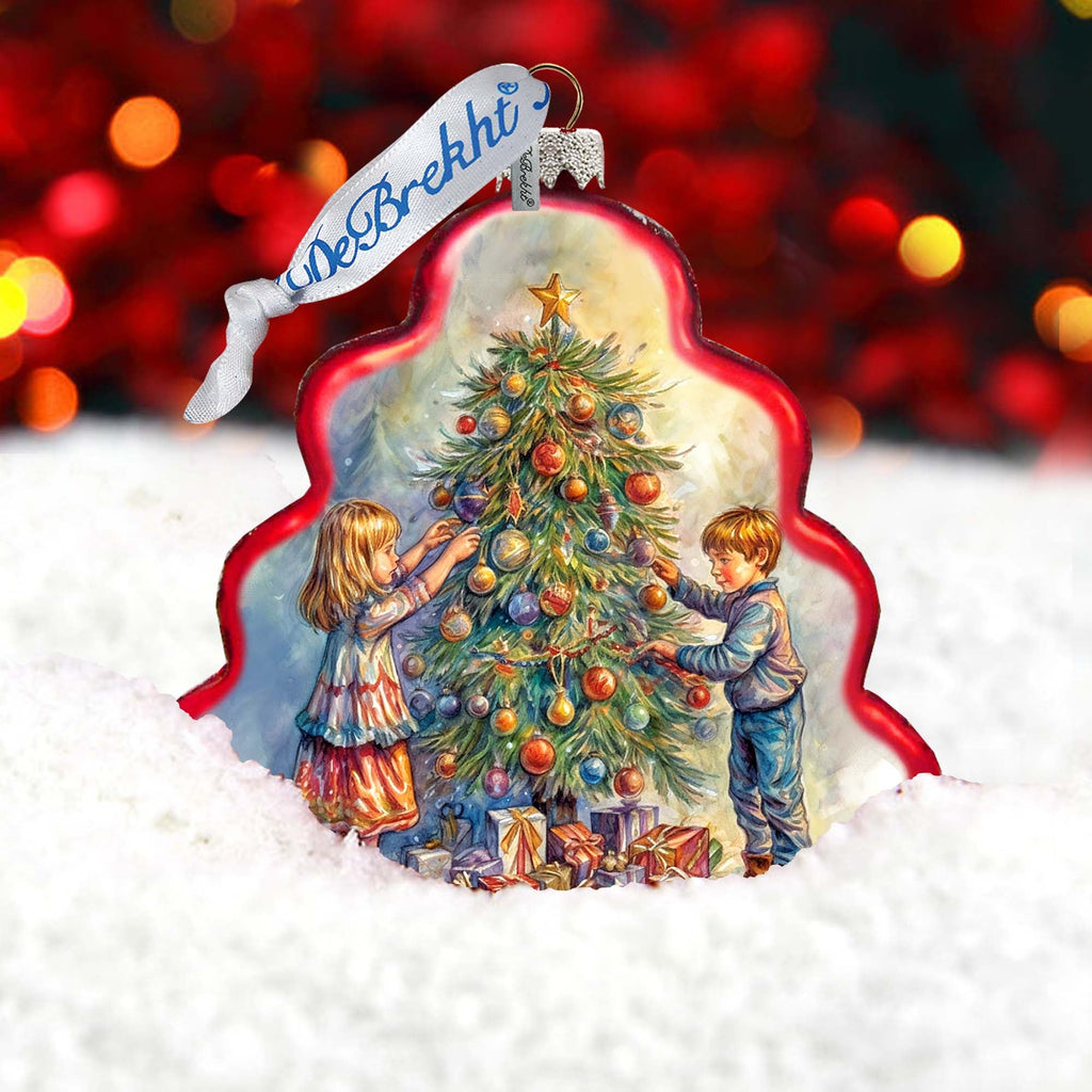 Love Among the Branches Tree Glass Ornament by G. Debrekht - Christmas Decor - 762-032