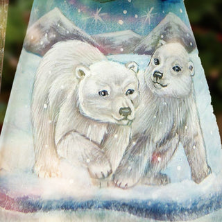 Polar Bears Santa Hand-Painted WOODCARVED Masterpiece by G. DeBrekht - Wildlife Holiday Decor - 8215098 *** PRE-ORDER - Handmade Just for You! ***