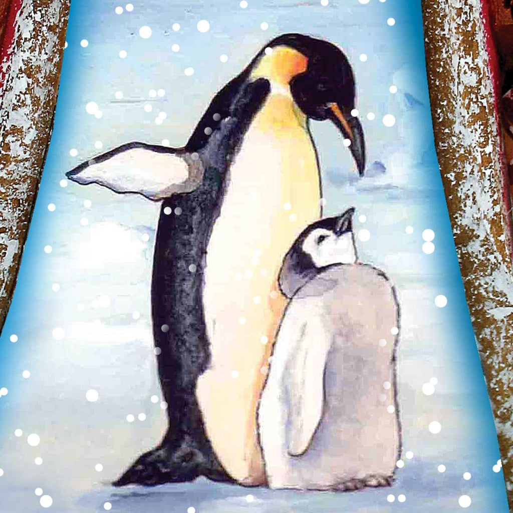 Yuletide Santa of Endearment Hand-Painted WOODCARVED Figurine by G. DeBrekht - Wildlife Holiday Decor - 8215568