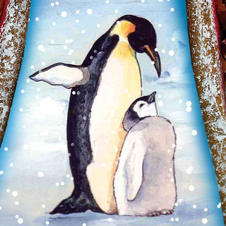 Yuletide Santa of Endearment Hand-Painted WOODCARVED Figurine by G. DeBrekht - Wildlife Holiday Decor - 8215568