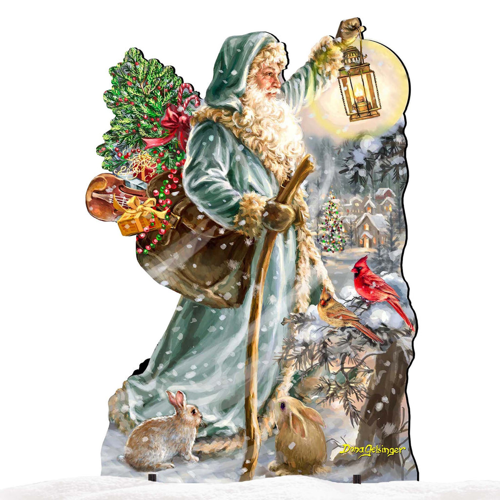 Saint Nicholas Christmas Outdoor Decor by D. Gelsinger - Christmas Santa Snowman Decor - 8461067F-DG