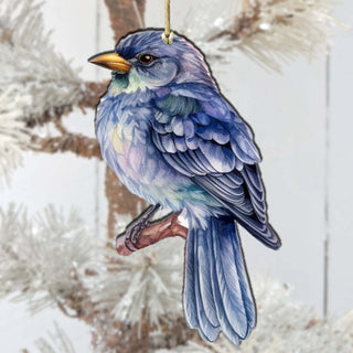 Alaskan Bluebird Wooden Ornaments by G.Debrekht - Wildlife Holiday Decor - 8710005-2